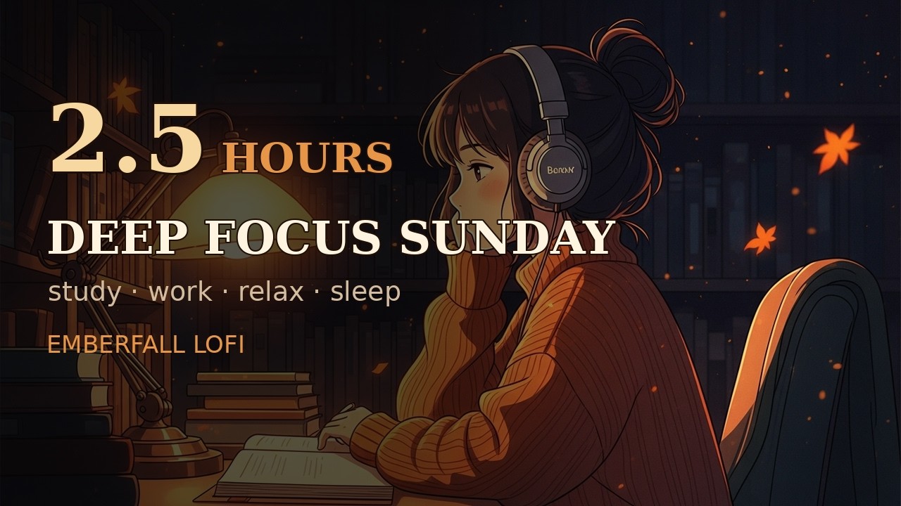 Obejrzyj Stay Focused ✍️ 2.5 Hours of Steady Lofi Beats | Sunday Deep Work | Emberfall Lofi w YouTube Obejrzyj Stay Focused ✍️ 2.5 Hours of Steady Lofi Beats | Sunday Deep Work | Emberfall Lofi w YouTube