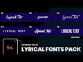 Top 20 trending lyrical fonts for edits  lyrics fonts pack by vfxabhi