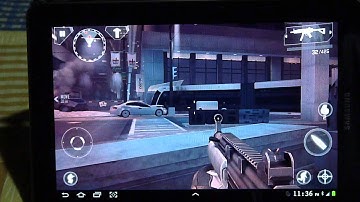 Modern Combat 4 Zero Hour on Galaxy Tab 7.7 with Sixaxis Controller