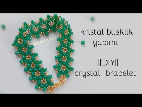 Şık Kristal Bileklik Yapımı || #DIY || Crystal Bracelet