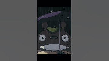 Rain ASMR with Totoro. #shorts #cozy #ghiblistudio #myneighbortotoro