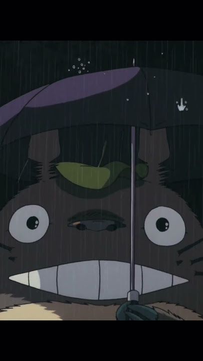 Rain ASMR with Totoro. #shorts #cozy #ghiblistudio #myneighbortotoro