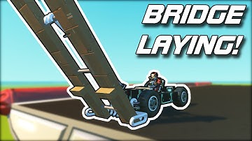 Who Can Build the Best Bridge Laying Vehicle? (Scrap Mechanic Multiplayer)