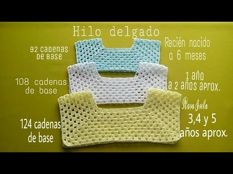 Canesu en crochet,todas las - YouTube