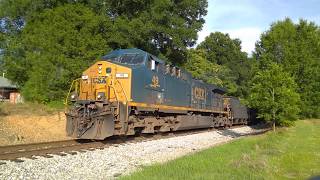 CSX Coal Train U436 heading Westbound With CSXT 49 in the lead @ Monroe 7/1/20☀️