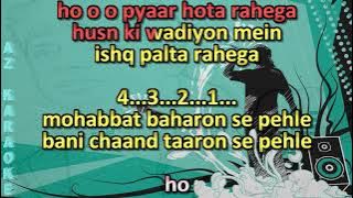 Husn Ki Vadiyon Mein Karaoke with Scrolling Lyrics