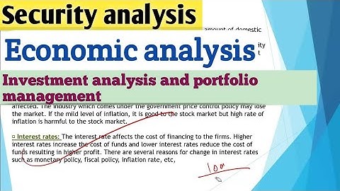 Economic analysis in fundamental analysis bcom 3rd year|Security analysis and portfolio management