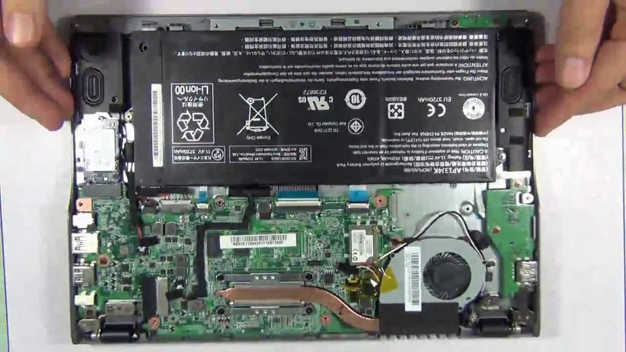 Acer Chromebook C720 Battery Replacement Procedure - YouTube