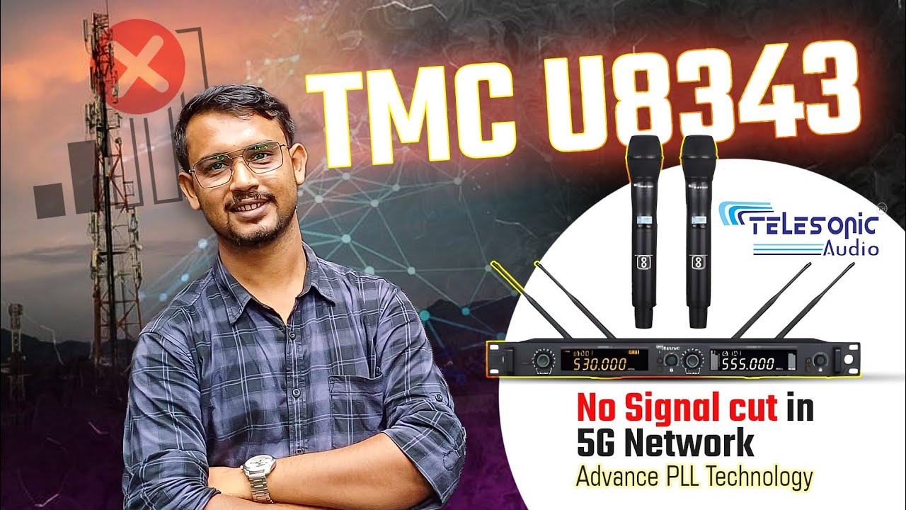 No Signal cut in 5G || Telesonic TMC U 8343 Dual wireless Microphone -with Advance PLL Technology