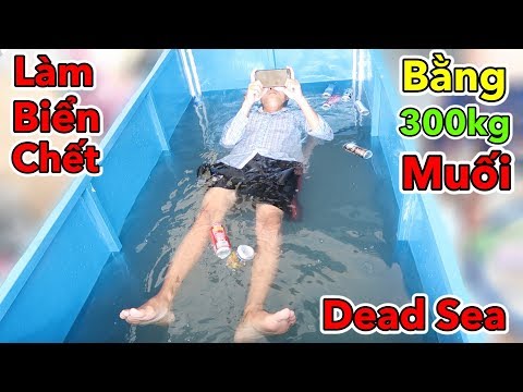 Lamtv - Thử Làm Biển Chết Từ 300kg Muối | Hồ Bơi Bằng Muối - Make the Dead Sea with salt | Foci