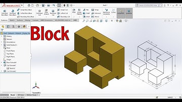 سوليدورك Mechanical Drawing using SolidWorks , Exercise 17 Block