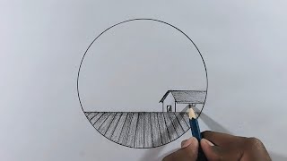 Circle drawing - easy Circle drawing #drawings #easyscenery #arts #scenery #naturedrawing #pencil