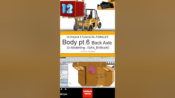 12- SolidWorks || Forklift ||: Back Axle  #3d #automobile #drawing #engineering #design #solidworks