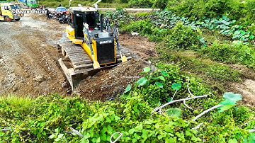 Exquisite Start Upgrading Project! Large Soils Size Slope Water Was Deleting With 5T & Dozer Erase!