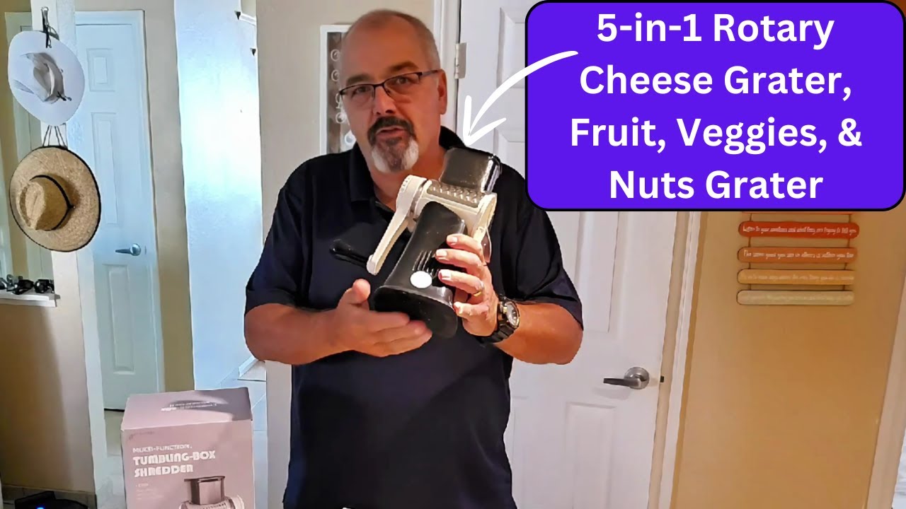 5 in 1 Rotary Cheese Grater, Fruit, Veggies, & Nuts Grater Review