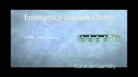 Learn to Fly What are the Emergency Transponder Squawk Codes MzeroA com