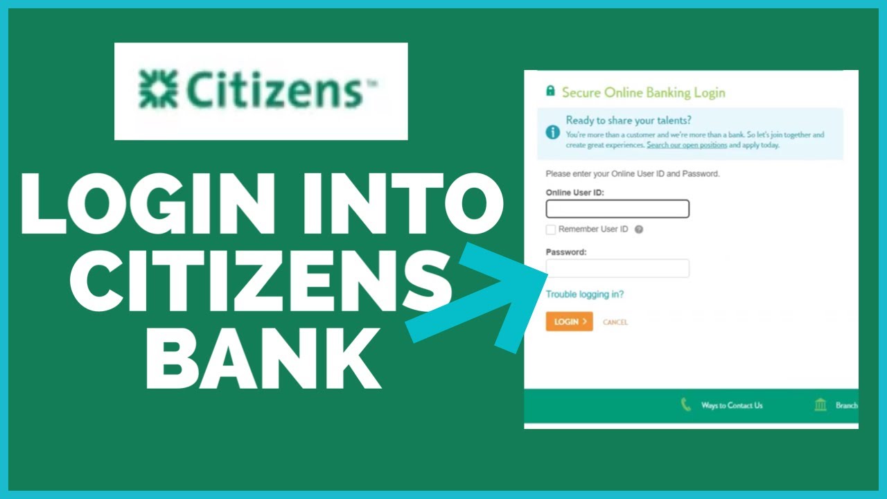 Arriba 56+ imagen citizen bank log in