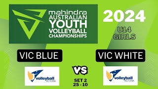 2024 AYVC-Day 3- Game 2- U14G- VIC Blue vs VIC White (3-0)- Set 2 (25-10)