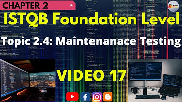 ISTQB Foundation Level| CH#2: Testing Throughout SDLC |Topic 2.4:  Maintenance Testing | Video 17 |