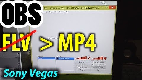 How to record in MP4 instead of FLV using OBS (Open Broadcaster Software)