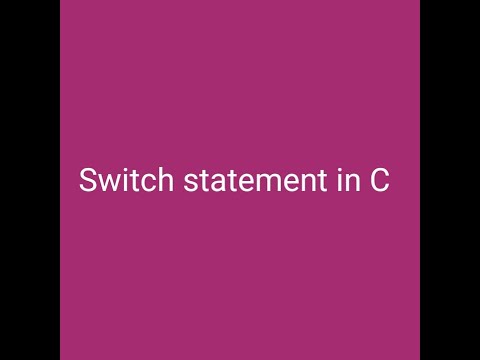 Switch Statements In C - YouTube