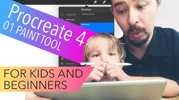 Procreate 4 Tutorials for Beginners and Kids - 01 Paint Tool (1st Tutorials)
