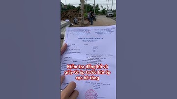 Kiểm tra đồng hồ và giấy tờ kiểm định trước khi ép cọc bê tông #ktslaivanduong #kientrucosakahanam