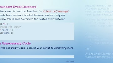 Fixing the SyntaxError: Unexpected end of input in Your Discord Bot Code