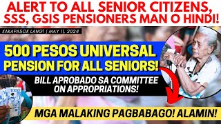 ✅ ALL SENIORS, SSS, GSIS PENSIONERS! 500 PESOS UNIVERSAL PENSION BILL APROBADO NA SA HOUSE COMMITTEE by Chacha's TV Atbp. 29,038 views 2 weeks ago 5 minutes, 35 seconds