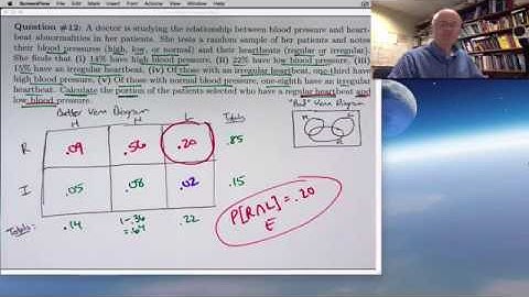 Actuarial Exam P (Exam 1) Prep: Use a Tabular Venn Diagram for a Conditional Probability Problem