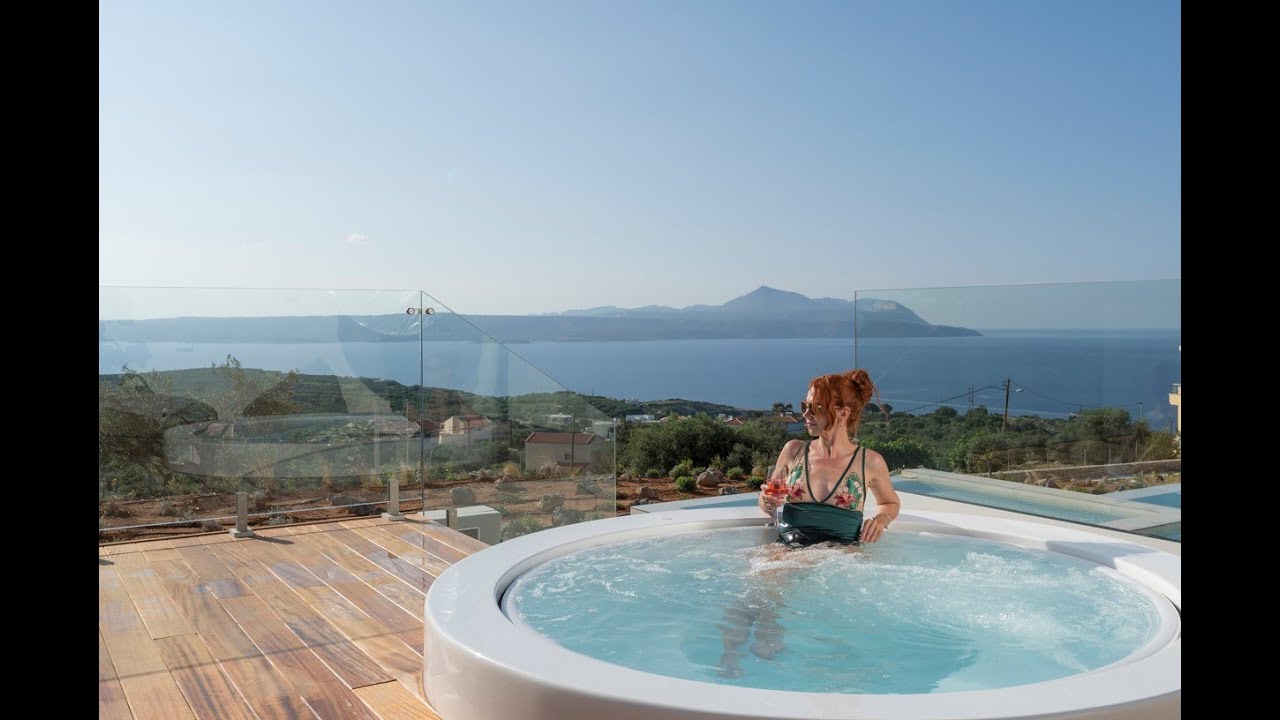 New Modern Luxury Villa in Crete, Greece Villa Thyrsus in 4K built