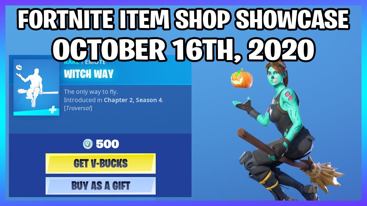 Fortnite Item Shop *NEW* WITCH WAY EMOTE AND MORE! [October 16th, 2020