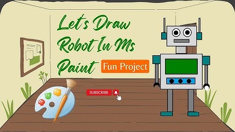 How to Draw a Robot in MS Paint | Easy Computer Drawing for Kids (Grade 3 & 4)