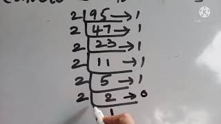 decimal to binary conversion and vice versa