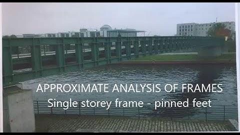 Approximate analysis of frames (2 of 7). Single storey frame - pinned feet