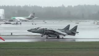 Two US Marines WL-01 AV-8B Harrier II Race To Take-off