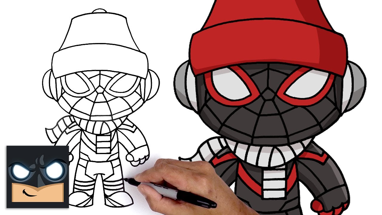 How to Draw Miles Morales | Spider-man | Step-by-Step Tutorial - YouTube