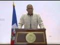 Message du president martelly au peuple haitien 20 aout 2012