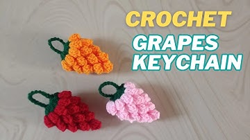 Wow!! Crochet Keychain/How to Crochet Grapes Keychain/Easy Crochet Tutorial for Beginners.