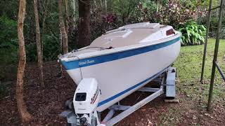 1988 Twin outboard pocket cruiser with trailer
