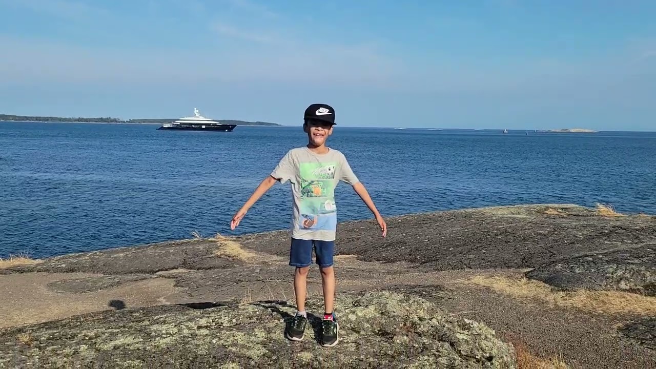 We are at Cattle point oak Bay  nice  view 