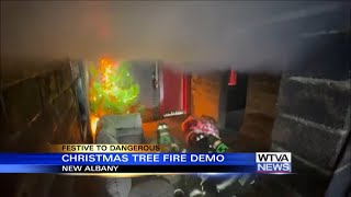 New Albany firefighters urge caution with Christmas trees