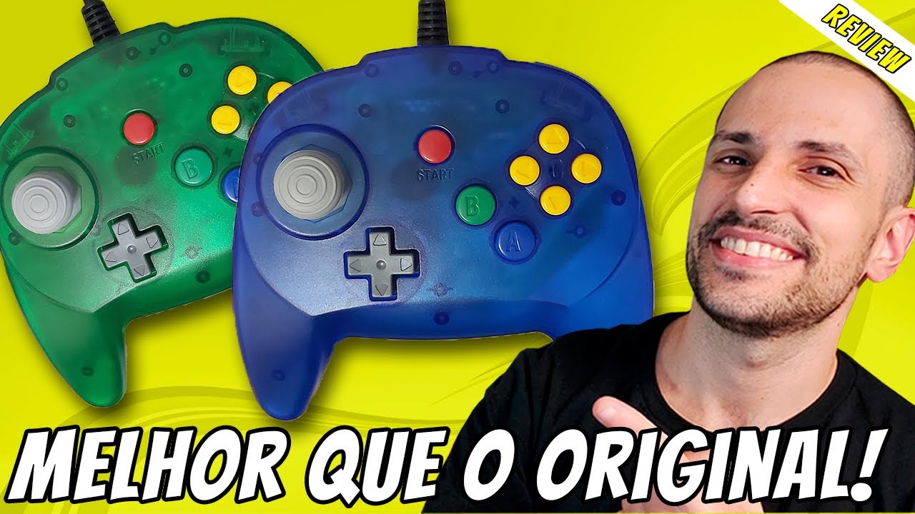 CONTROLE NINTENDO 64 - USB - PC - CORES - ANALÓGICO PADRÃO