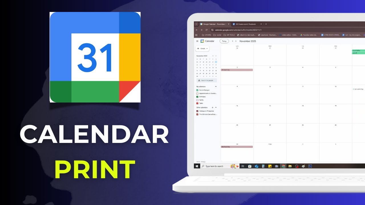 🖨️ How to Print Google Calendar 2025 | Easy Step-by-Step Tutorial