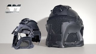 Medieval Iron Warrior Helmet / Airsoft unboxing Review / Cosplay / Nerf / Boba Fett Style Helmet