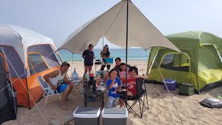 Al Aqah Beach Fujairah, Family Camping.