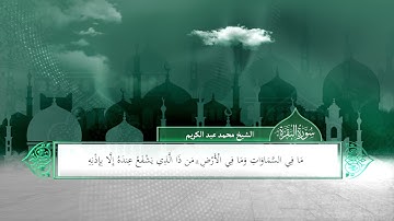 تلاوة مؤثرة لفضيلة الشيخ المقرئ محمد عبدالكريم | آية الكرسي