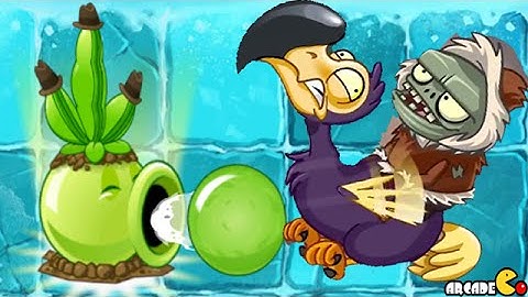Plants vs Zombies 2: Frostbite Cave Day 9 Dodo Rider Zombies