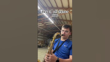 Day 1 of learning Tenor Sax #saxophone #day1 #music