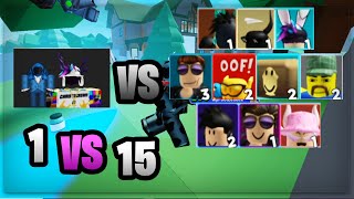 1 v 15 in roblox arsenal.... 300 subscriber special